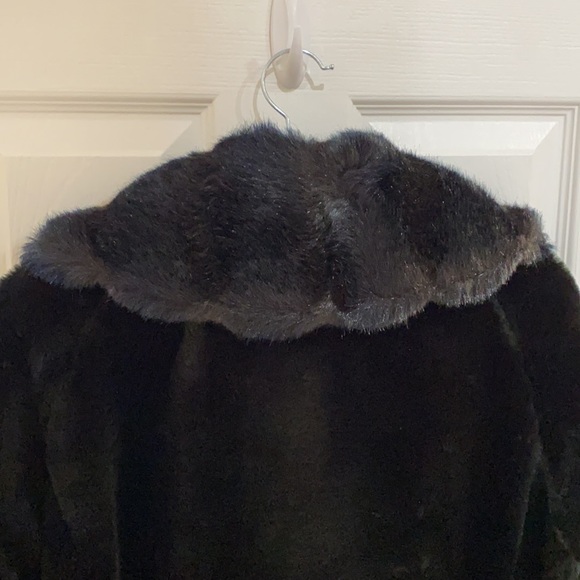 Vintage Union Made Black Fur Coat, size 14 - Picture 4 of 14